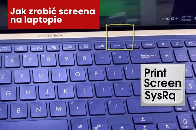 jak zrobić screena na laptopie